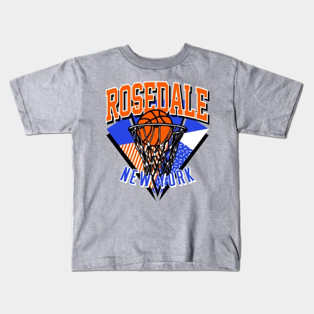 Rosedale New York Basketball Throwback Kids T-Shirt by funandgames